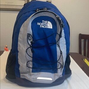 THE NORTH FACE Jester Backpack Large Padded Bag Hiking School Blue 18 h x 16 w